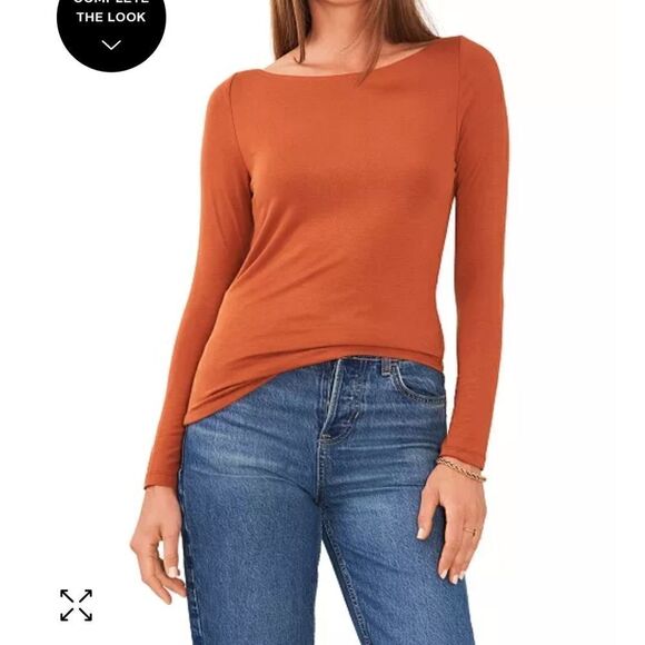 NWT 1. State Long Sleeve Open Cowl Scoop Back with Cross Strap XXL - Picture 2 of 7